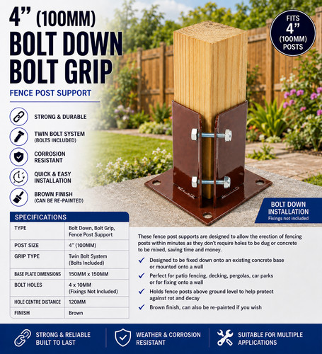 Bolt down grip fence - bolt,