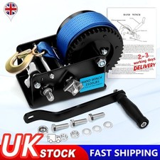 Manual Hand Winch 3500Lbs Boat Trailer Caravan 10m 33ft Strap Length Marine Pull
