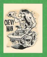 VINTAGE ORIGINAL 1964 ED ROTH "CHEVY MAN"  '64 CORVETTE STINGRAY WATER DECAL ART