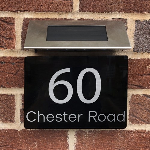 Personalised solar light door - solar,