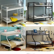 Single & Triple Bunk Beds Metal Frame High Sleeper Children Kids Beds