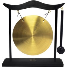 Feng Shui Brass Gong Wooden