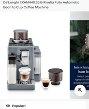 De'Longhi EXAM440.55.G Rivelia Bean to Cup Coffee Machine 1450 Watt 15 bar Grey