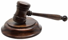 Traditional Judge's Gavel and Block - Handmade in England from Solid Rose Wood