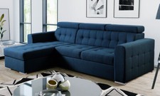 Corner Sofa Bed with Storage Container and Sleep Function Elastic Foam New ZARA