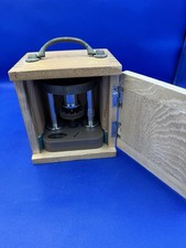 Vintage Hand-operated Microtome In Wood Case