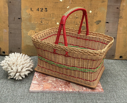 Vintage 60s rectangular wicker - 60s,