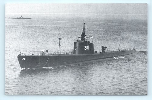 Postcard submarine uss triton - uss,
