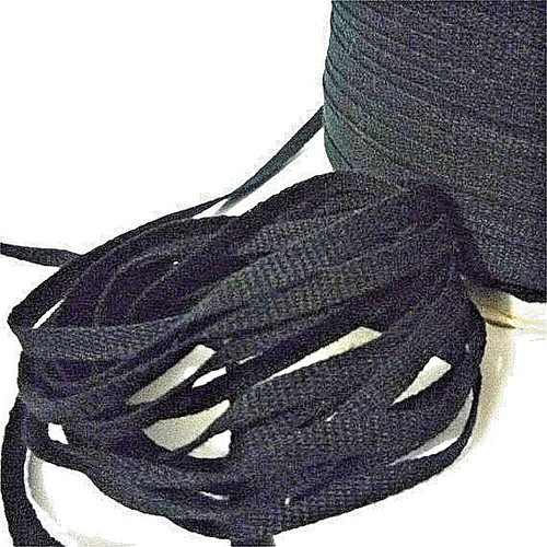 Black cotton tape 10mm - cotton,