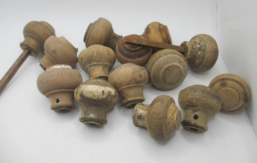 Vintage wooden door knob - vintage,