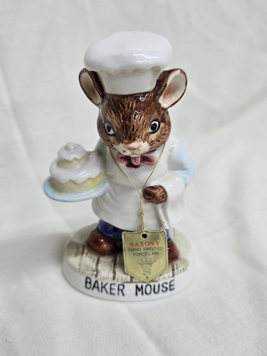 Saxony pottery baker mouse - baker,