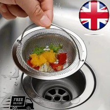 Premium Kitchen Sink Strainer Replacement Waste Plug Basin Drain Filter Steel Uk