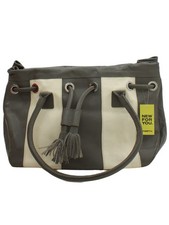Boden Women's Bag Grey Leather with Cotton Shoulder Bag