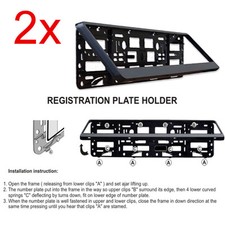 2x Quality Black ABS Plastic