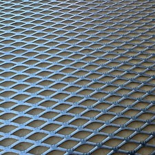 Expanded Metal 20mm x 8mm x 1.00mm - MILD STEEL - FLATTENED  240mm x 250mm