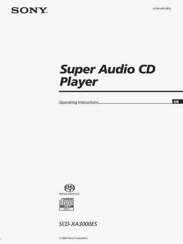 Sony scd xa3000es super audio - scd-xa3000es,