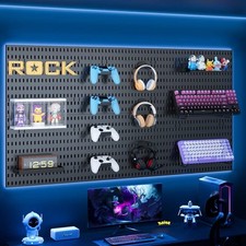 Pegboard Wall Mounted Storage Rack Study Gaming Room Decor Organiser