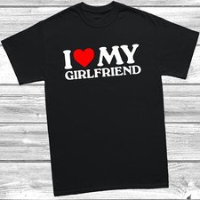 I Love Heart My Girlfriend T-Shirt Mens S-5XL T Shirt  Joke Top, Valentines Day,