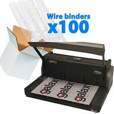 Galaxy G150 Wire Binder + 100 White Wires / Binding / Closer Machine - Up to A4
