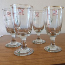4 Rare Vintage Stemmed Irish