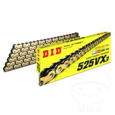 DID VX3 Chain Gold/Black 525 Pitch 108 Links Fits Honda CBR 900 1996-1999