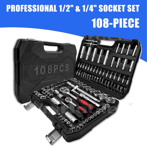 108pc socket set 1 - socket, 1/4"