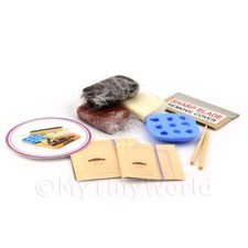 Dolls House 9 Piece Chocolate Making Kit With Silicone Mould