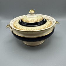 Soho Pottery Ambassador Ware Round Covered Lugged Vegetable Serving Bowl.