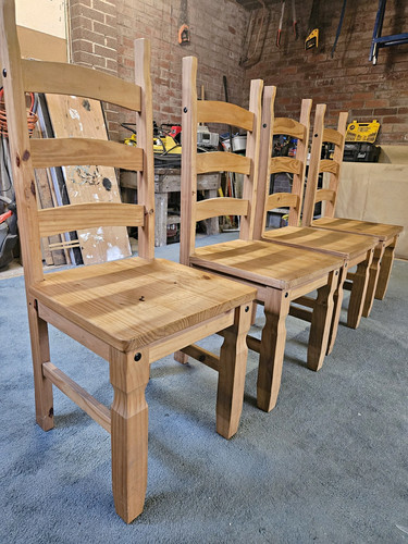 Solid oak dining chair - oak, of