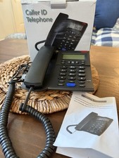 Corded Caller ID Telephone Black for Home and Office,  Wired Landline Tel
