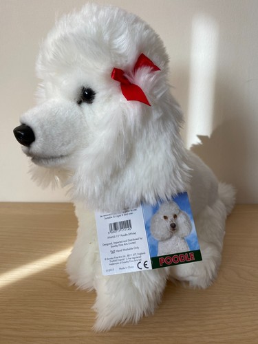 Toy white poodle - 12", poodle,