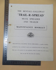 The Bentall-Galloway Trail-R-Spread Muck Spreader And Trailer Paperback