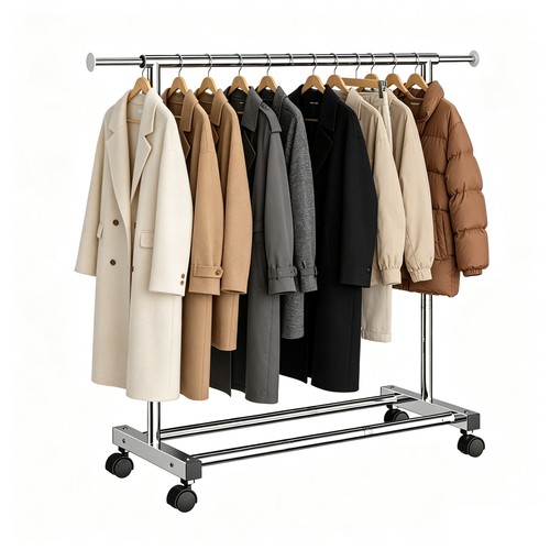 Heavy duty single clothes rail - heavy,