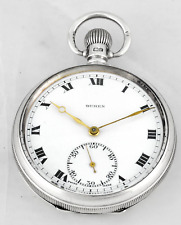 Vintage BUREN Grand Prix 15 Jewels Sterling Silver Pocket Watch  - 1930 -