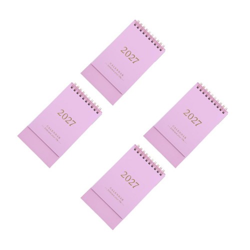 Pink minimalist desk calendar - minimalist,