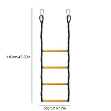 4-Step Folding Marine Rope Ladder Heavy Duty Boat Climbing Boarding Ladder