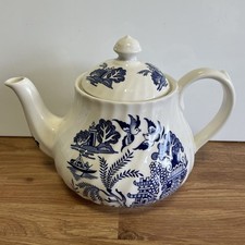 Vintage Blue & White Willow Pattern Tea Pot - Ex Condition