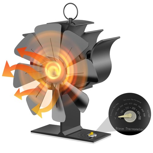 Blades heat powered stove - heat,