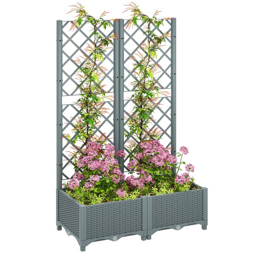 Outsunny plastic planter box - plastic,
