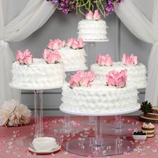 CAKE STAND 5 Tiers Clear Cupcakes Wedding Birthday Party Catering WHOLESALE
