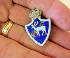 Heraldic Silver Enamel Brooch
