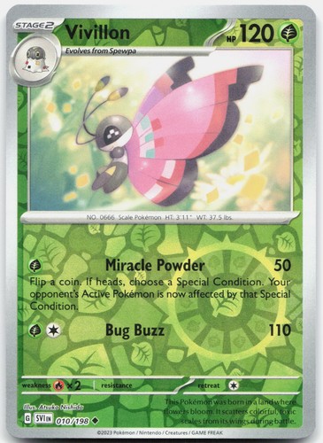Vivillon reverse holo sv01 - vivillon,