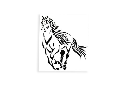Running horse bumper - running, sticker