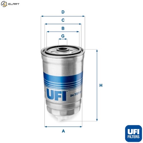 Fuel filter 351 for alfa - fuel, 24.351.01