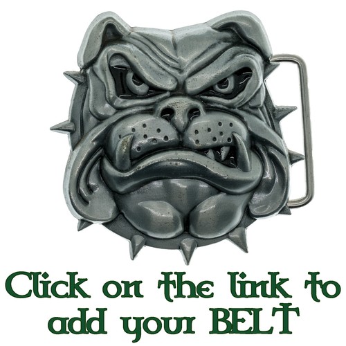 British bulldog belt buckle - british,