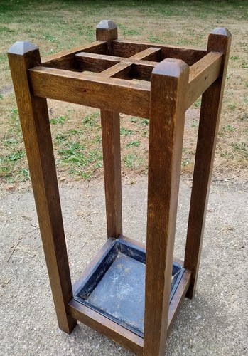 Vintage wooden oak umbrella - vintage,