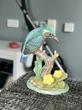 Porcelain Kingfisher Bird Figurine,Kingfisher Ornament,Royal Osborne,03178