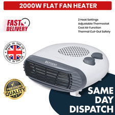 2 in 1 Fan Heater 2KW 2000W Small Portable Electric Hot Warm Air Upright Flatbed