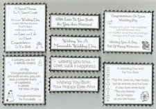 4 ON YOUR WEDDING DAY Greeting Card Verse Toppers W/WO Sentiments*Colour Options