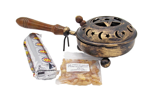 Antique finish iron incense - antique,